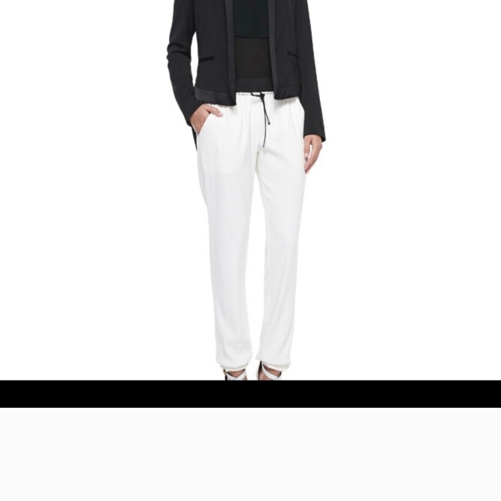 Veronica Beard White Track Pants Relaxed Fit